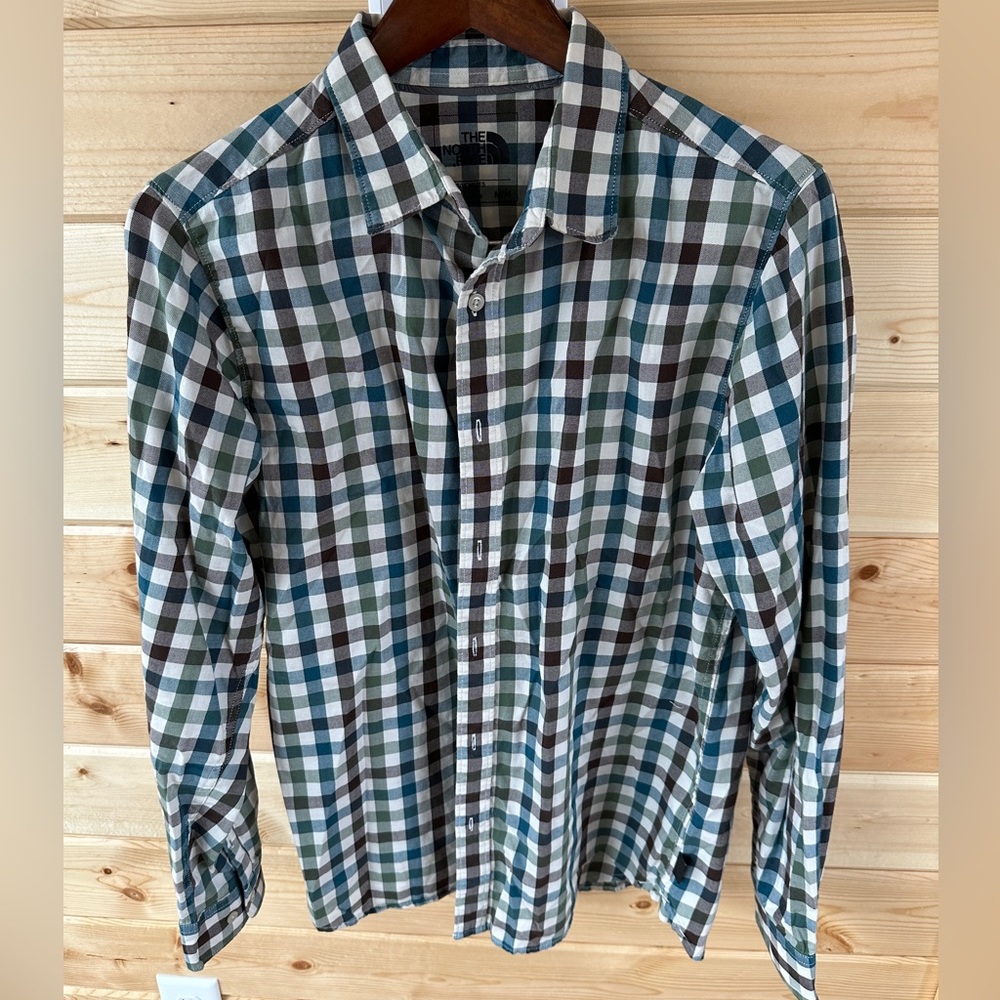 The North Face Mens Flannel Check Button Down Shirt Size M